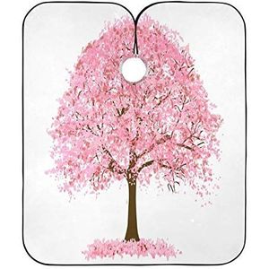 Kapperscape met kersenboom, kapperscape, polyester, kapperscape, professionele kapperscape voor salon, vrouwen, haarstyling