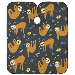 Styling Capes Leuke Cartoon Luiaard Kapper Kapper Cape Gepersonaliseerde Kappers Jurk Unisex Kappers Jurk Voor Vrouwen Mannen Kapper