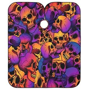 Haar Snijden Cape Kleurrijke Schedel Kappers Schort Waterdichte Styling Capes Verstelbare Kappers Jurk Voor Mannen Salon Vrouwen