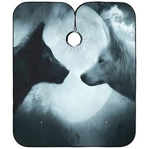 Kappers Cape Nacht Wolf Maan Haar Snijden Schort Vlekbestendig Kapper Kapper Cape Professionele Kapper Kapper Cape Voor Kappers Styling Haar Knippen