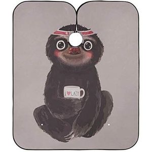 Haar Snijden Cape Grappige Luiaard Kapper Schort Anti-Statische Haar Snijden Jurk Waterdichte Kappers Schort Voor Salon Styling Mannen