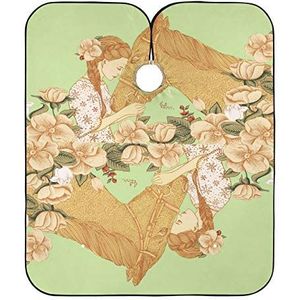 Schort Paard Bloem Meisje Kapsel Cape Verstelbare Kapper Schort Cape Anti-Statische Salon Jurken Voor Kapsel Familie Styling