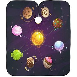 Salon Cape Candy Planeten Zonnestelsel Haar Snijden Schort Unisex Kapper Cape Verstelbare Kapper Kapper Cape Voor Kapper Kapper Kinderen