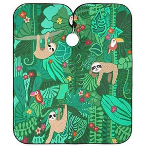 Kapper Schort Regenwoud Luiaard Kapper Cape Doek Unisex Kappers Schort Anti-Statische Kapsel Schort Jurk Voor Kapper Salon Haar Knippen