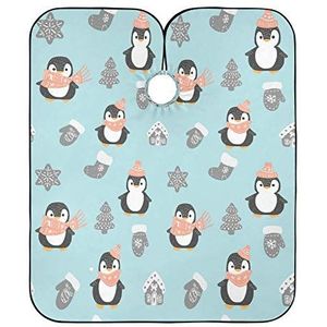 Kapperscape sjaal pinguïn kapperscape verstelbare haarknip cape polyester haar salon cape voor haar knippen volwassenen kapsel