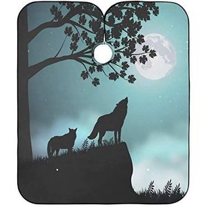 Styling Capes Avond Maan Wolf Kapsel Schort Jurk Professionele Haar Snijden Cape Verstelbare Salon Jurken Voor Kids Styling Familie