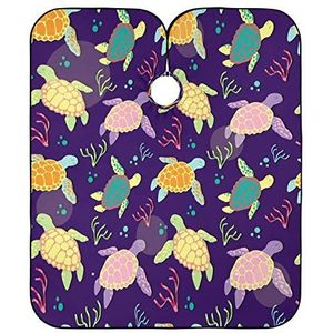 Schort Gekleurde Zeeschildpad Kapper Kapper Cape Unisex Haar Snijden Jurk Waterdicht Kapsel Cape Voor Kapsel Mannen Vrouwen
