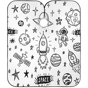 Kappers Jurk Doodle Kamer Salon Cape Waterdicht Kappers Cape Mode Haar Snijcape Voor Volwassenen Haarknippen Salon