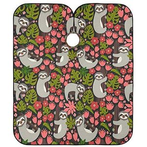 Schort Luiaard Dier Patroon Kapper Schort Cape Verstelbare Kappers Cape Professionele Kappers Salon Cape Voor Kleuren Kappers Styling