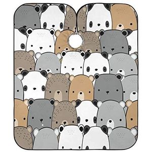 Styling Capes Leuke Ijsbeer Salon Cape Verstelbare Kapper Schort Unisex Volledige Lengte Cape Voor Snijden Kapper Kappers