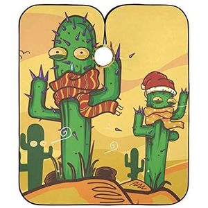 Kappers Salon Cape Cartoon Cactus Haar Snijden Jurk Gepersonaliseerde Kapsel Schort Jurk Verstelbare Kapper Cape Doek Voor Mannen Kids Kleurplaten