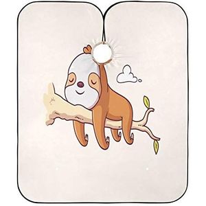 Kapper Schort Cape Leuke Lui Luiaard Kappers Cape Waterdichte Kappers Schort Unisex Kapper Cape Doek Voor Mannen Familie Haar Knippen