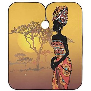 Kapper Kapper Cape Mooie Zwarte Vrouw Kappers Jurk Vlekbestendige Kappers Cape Waterdichte Kapper Cape Doek Voor Kapper Mannen Vrouwen