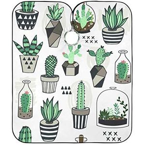 Kapper Jurk Plant Cactus Salon Cape Anti-Statische Kappers Jurk Unisex Kappers Cape Voor Kleuren Kinderen Snijden