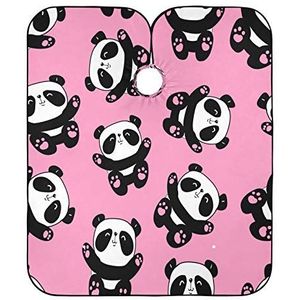 Kapper Cape Leuke Panda Kapper Schort Cape Vlekbestendig Haar Snijden Jurk Waterdichte Salon Toga's Voor Vrouwen Kleuren Haar Snijden
