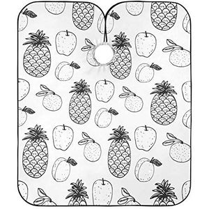 Salon Cape Zwart Wit Ananas Peer Kappers Jurk Vlekbestendig Kapper Schort Verstelbare Kapper Kapper Cape Voor Salon Snijden Kappers