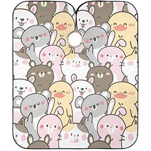 Kappers Jurk Leuke Cartoon Dier Haar Snijden Schort Anti-Statische Kappers Vlekbestendige Salon Cape Voor Haar Snijden Mannen Kapper