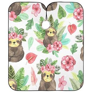 Kapper Schort Roze Bloem En Luiaard Kappers Schort Vlekbestendige Kappers Jurk Professionele Kappers Jurk Voor Kappers Mannen Kids