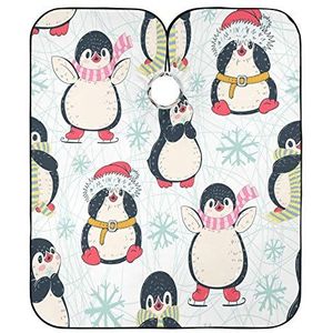 Haar Snijden Jurk Sneeuw Pinguïn Kapper Kapper Cape Gepersonaliseerde Salon Cape Verstelbare Kapsel Schort Jurk Voor Kinderen Snijden Styling