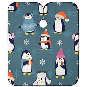 Barber Cape Kerst inguïn Patroon Kappers Schort Universeel Haar Snijcape Antistatische Haarsnit Salon Cape Voor Kapsalon Haarstyling