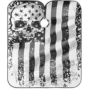 Kappers Salon Cape Zwarte Schedel Kapper Cape Waterdicht Haar Snijden Schort Verstelbare Kapper Kapper Cape Voor Mannen Vrouwen Styling