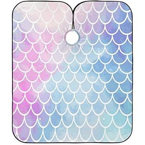 Kapper Cape Doek Roze-Blauw Mer-Maid Schalen Kappers Jurk Verstelbare Haar Snijden Cape Gepersonaliseerde Kappers Jurk Voor Styling Kapper Vrouwen