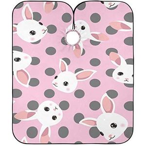 Kapper Schort Cape Roze Konijnen Kappers Schort Unisex Haar Snijden Schort Anti-Statische Kappers Cape Voor Kapper Mannen Kleurplaten