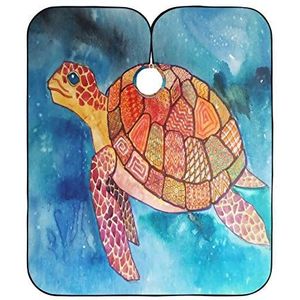 Kappers Cape Grappige Zeeschildpad Kapsel Cape Professionele Kapper Cape Doek Waterdichte Kappers Salon Cape Voor Snijden Kleuren Familie