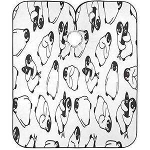 Salon Kapperscape, lachspinguïn, tondeuse, cape, waterdicht, kapperscape, originele kapperscape voor vrouwen, salon en kinderen