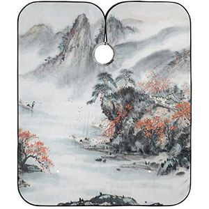 Haar Snijden Schort Schoonheid Landschap Volledige Lengte Cape Anti-Statische Kappers Jurk Unisex Kappers Voor Kinderen Vrouwen Mannen