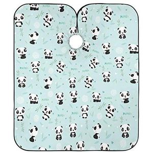 Haar Snijden Schort Cartoon Panda Bamboe Styling Capes Unisex Kapper Schort Vlekbestendig Schort Voor Kapper Salon Kids