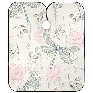 Kappers Rozen Knoppen Libellen Kappers Schort Waterdichte Kapper Cape Doek Unisex Schort Voor Kapsel Mannen Kinderen