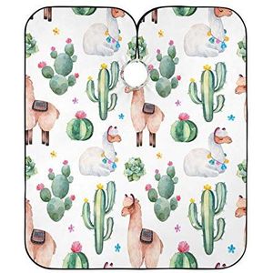 Kapsel Cape Lama Cactus Salon Cape Waterdichte Kapper Jurk Anti-Statische Kappers Schort Voor Vrouwen Mannen Kapsel