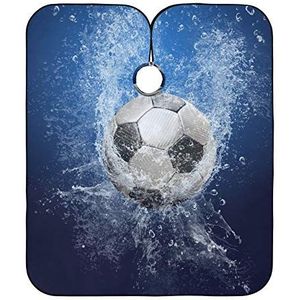 Kappers Schort Voetbal Voetbal Print Kappers Salon Cape Gepersonaliseerde Kapper Schort Unisex Haar Snijden Jurk Voor Kapsel Vrouwen Mannen