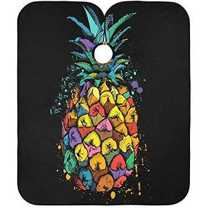 Volledige Lengte Cape Aquarel Ananas Salon Cape Gepersonaliseerde Salon Jurken Professionele Kappers Schort Voor Kappers Haar Snijden Salon