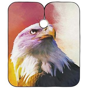 Kappers Jurk Wit Adelaar Schilderen Salon Cape Verstelbare Haar Snijden Cape Professionele Styling Capes Voor Snijden Salon Styling