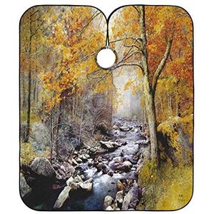 Kapper Schort Herfst Landschap Kapper Kapper Cape Anti-Statische Kappers Schort Verstelbare Kappers Jurk Voor Styling Mannen Kapsel