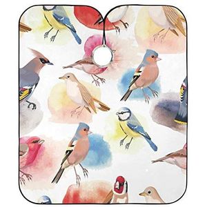 Haar Snijden Cape Vogel Inkt Illustratie Haar Snijden Jurk Waterdichte Kappers Salon Cape Unisex Kappers Voor Mannen Snijden Kapsel