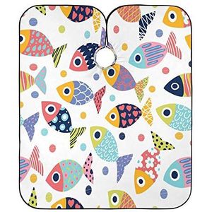 Schort Leuke Cartoon Vis Kapper Kapper Cape Professionele Kappers Schort Anti-Statische Kappers Cape Voor Mannen Kapper Kinderen