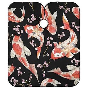 Kapper Kapper Cape Koi Vis Perzik Zwarte Salon Cape Verstelbare Kappers Salon Cape Gepersonaliseerde Kappers Voor Vrouwen Kids Mannen