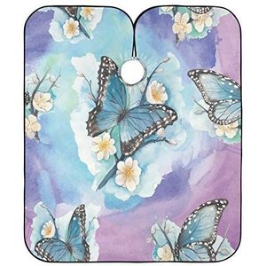 Kapper Cape Vlinder Bloem Aquarel Haar Snijden Cape Waterdicht Haar Snijden Jurk Anti-Statische Kappers Voor Kinderen Vrouwen Kappers