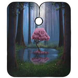 Kappers Salon Cape Vijver Roze Boom Haar Snijjurk Verstelbare Kapper Kapper Cape Gepersonaliseerde Haar Snijden Jurk Voor Styling Mannen Kinderen