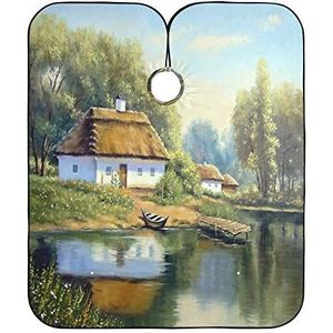 Kapper Cape Boom Huis Schilderen Kapper Schort Anti-Statische Kappers Schort Waterdichte Kapper Cape Doek Voor Styling Kapper Kappers