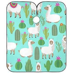 Haar Snijden Schort Leuke Lama Cactussen Patroon Kapper Kapper Cape Professionele Kappers Schort Waterdichte Kappers Cape Voor Mannen Snijden Vrouwen