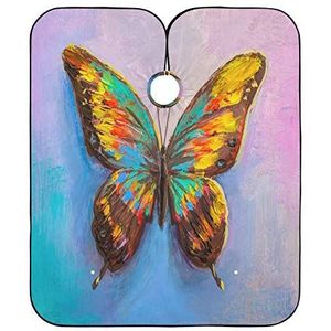 Kapper Kapper Cape Mooie Vlinder Schilderen Kapsel Schort Jurk Vlekbestendig Kappers Schort Verstelbare Kapper Jurk Voor Kinderen Kinderen Mannen