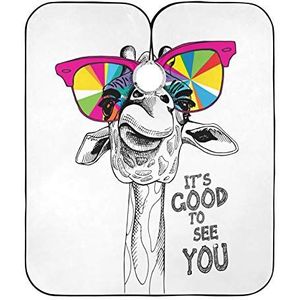 Kapper Kapsel Cape Giraffe Dragen Gekleurde Bril Haar Snijden Schort Unisex Kapper Jurk Anti-Statische Kappers Schort Voor Kinderen Mannen Vrouwen