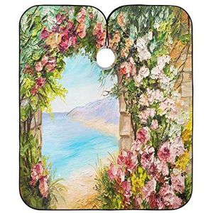 Kappers Jurk Schilderen Landschap Kapsel Schort Jurk Anti-Statische Styling Capes Vlekbestendig Kappers Schort Voor Mannen Kapper Salon