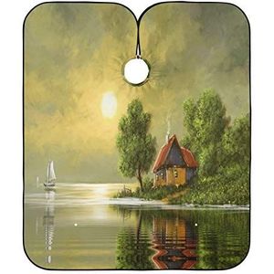 Kappers Jurk Landelijk Landschap Schilderen Kappers Jurk Verstelbare Haar Snijden Schort Gepersonaliseerde Kappers Schort Voor Kapper Kapper Vrouwen