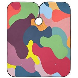 Salon Kappers Cape Abstracte Kleur Camouflage Styling Schort Waterdicht Haarknipmantel Polyester Haarknippen Cape Voor Volwassenen Salon Kapsel