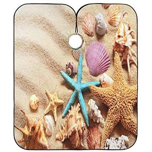 Kapsel Schort Jurk Schelpen Op Zomer Strand Salon Jurken Anti-Statische Haar Snijden Schort Vlekbestendige Kappers Jurk Voor Mannen Kapsel Vrouwen